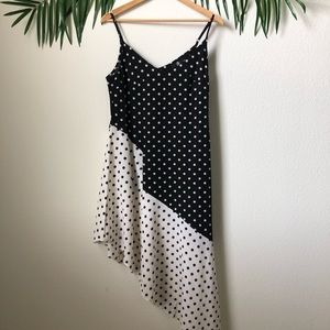 Missguided polka dot a line dress